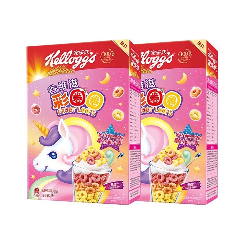 Fruity 12x285g / 10oz Cereal de desayuno Snack exótico con maíz y avena para la comida de la mañana