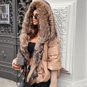 <span class=keywords><strong>Piumini</strong></span> in Offerta Speciale con Ampio Collo di Pelliccia, Cappotti <span class=keywords><strong>Invernali</strong></span> da Donna Stile Corto con Cappuccio - Product Image 2