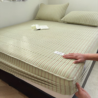 Ensemble de draps-housses matelassés en coton lavé teint en fil 40S, très extensibles, antidérapants, avec boucle élastique réglable, tailles OEM