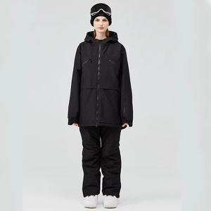 Trajes de esquí transpirables de dos piezas personalizados, pantalones <span class=keywords><strong>con</strong></span> <span class=keywords><strong>tirantes</strong></span> a prueba de viento y chaqueta de Snowboard para hombres y mujeres, pantalones <span class=keywords><strong>con</strong></span> pechera de esquí de talla grande - Product Image 6