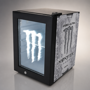 Enfriador Comercial de Bebidas Energéticas con Logotipo LED Personalizado, Refrigerador de Bebidas con Puerta de Vidrio para Bar, Cafetería, Hotel, OEM, CE/CB - Product Image 1