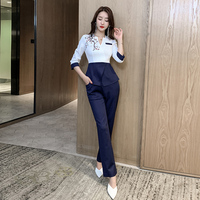 Tenue de spa personnalisée OEM ODM avec logo, vêtements de travail pour femmes, salon de beauté, style chinois moderne, ensemble tunique et pantalon pour massothérapeute