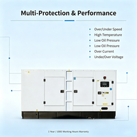 Générateur diesel super silencieux 250 kVA 200 kW triphasé avec capot insonorisé, groupe électrogène industriel pour centre de données d'usine, alimentation de secours CE