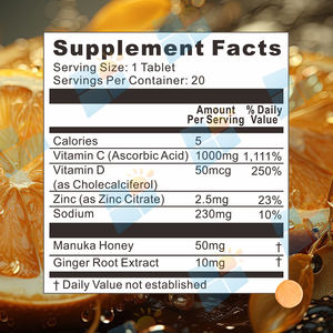 Harga Grosir Label Pribadi Tablet Air Efervesen Vitamin C 1000mg <span class=keywords><strong>Plus</strong></span> untuk Mendukung Sistem Kekebalan Tubuh dan Meningkatkan Energi - Product Image 2
