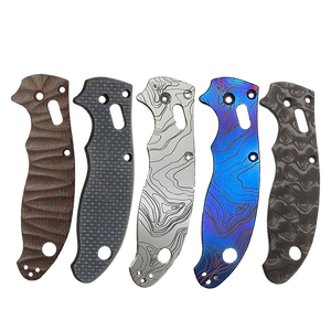 공장 맞춤형 스파이더 코나이프 매닉스 2 delica Para 2 3 샤먼 티타늄 <span class=keywords><strong>G10</strong></span> 탄소 섬유 알루미늄 목재 나이프 핸들 스케일 - Product Image 4