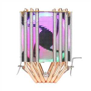 6 nhiệt ống dẫn chiếu sáng yên tĩnh 6 nhiệt ống 1700 làm mát bằng không khí 1155 kiểm soát nhiệt độ 1150 câm CPU Fan bóng mang PC - Product Image 4