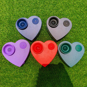 71 rouge Coeur Cadeau Silicone Narguilé Facile à Utiliser Avec LED Effet D'éclairage Ensemble Complet de Collocation <span class=keywords><strong>fumée</strong></span> coeur hooka - Product Image 3