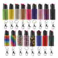 Porte-clés de défense personnelle professionnel en spray de diamant pour femmes, rose, avec étui de transport, kit de défense en strass, lampe torche, piles AAA, chaud