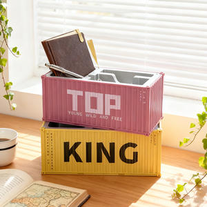 Porte-stylo <span class=keywords><strong>de</strong></span> <span class=keywords><strong>bureau</strong></span> en résine en forme <span class=keywords><strong>de</strong></span> conteneur, style Art Déco, créatif et élégant, nouveauté très vendue en usine - Product Image 3