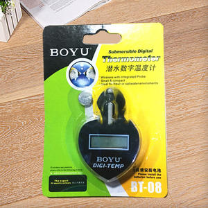 BOYU มิเตอร์วัดความชื้นดิจิทัล,เซนเซอร์วัดอุณหภูมิ LCD สำหรับตู้ปลา - Product Image 3