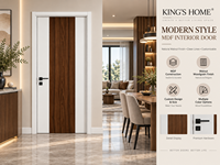 Portes intérieures élégantes et modernes en MDF et PVC avec cadre pour les pièces modernes