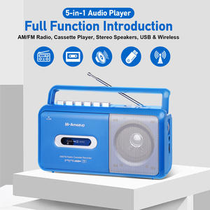 เครื่องบันทึกเสียงแบบพกพาสไตล์เรโทร พร้อมวิทยุ AM/FM รองรับการเล่นผ่าน USB/TF และระบบ Reverse อัตโนมัติ - Product Image 2