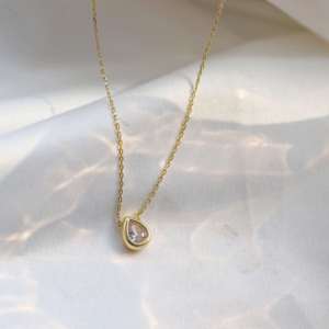 Dylam-Colgante de <span class=keywords><strong>Plata</strong></span> de Ley 925 con piedra ovalada de 5A, collar de cristal con bisel de oro de 14k y Circonia cúbica de alta calidad, joyería chapada <span class=keywords><strong>en</strong></span> oro - Product Image 4