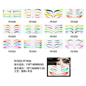 Autocollant de tatouage Eyeliner floral écologique personnalisé en gros maquillage des yeux sourcil sexy français tatouage imperméable pour filles/femmes - Product Image 4