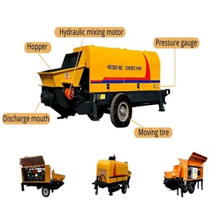 30-40 m³ Mobile <span class=keywords><strong>Mini</strong></span>-Mörtel-Betonpumpe Diesel Preis Stationäre Betonpumpe Pumpen Bau- und Konstruktionsmaschinen - Product Image 5