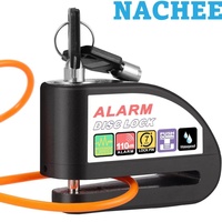 Antivol de disque de moto Nachee 110 dB en alliage de zinc avec câble de rappel de 1,2 m, broche de 6 mm, sécurité antivol du rotor, garantie 1 an