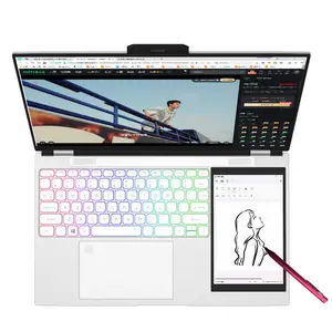 2023新款15.6英寸双屏15.6 + 7英寸触摸屏手写电脑N5105商务笔记本电脑学生游戏笔记本
