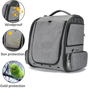 Sac à dos de transport d'oiseaux de luxe Cage respirante <span class=keywords><strong>en</strong></span> maille vétérinaire légère avec support de perchoir pour voyager avec perroquets perruches calopsittes - Product Image 5