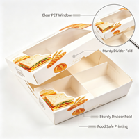 Boîte en papier multi-compartiments sur mesure pour l'emballage de pâtisseries, boîte cadeau en papier divisée