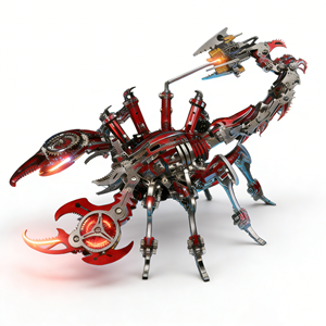Artisanat métallique de décoration intérieure en gros, puzzle mécanique de précision en acier inoxydable assemblé en 3D, simulation de scorpion - Product Image 2