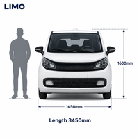 Micro-voiture électrique 3450 mm, petite, 4 portes, avec éclairage LED complet et freins à disque sur les 4 roues, pour le transport des clients d'hôtel, vente en gros