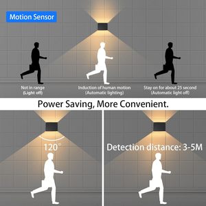 Lampada da Parete LED Moderna con Sensore di Movimento, Alimentata a Batteria, Luce Bianca Calda, Design Minimalista in Plastica Nera per Uso Interno - Product Image 5