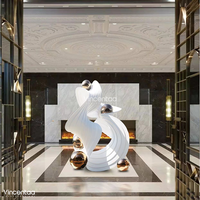 Vincentaa Sculpture en métal spirale décorative personnalisée d'art moderne d'hôtel