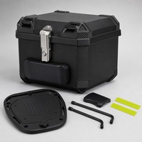 Boîte à bagages pour moto 45L en PP, étanche, coffre arrière, verrou de sécurité, anti-choc, pour scooter, rangement de casque