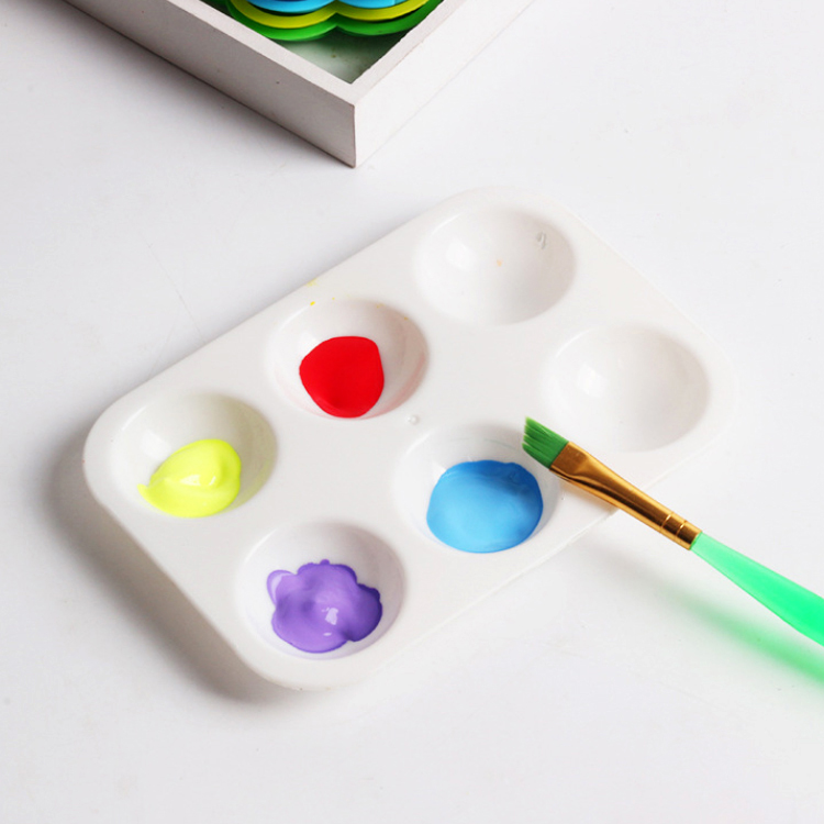2023 художественные принадлежности, 6 лотков квадратной формы, пластиковый лоток для акварельных красок, палитра художественных лотков, пластиковая палитра для смешивания красок