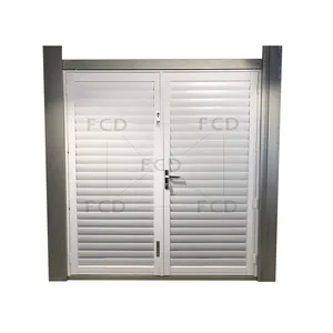 Aluminium Swing Casement Shutter Louver Persianas Pintu dan Jendela