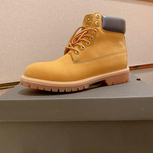 Sepatu bot pendek uniseks, sepatu bot tali luar ruangan modis hangat antiselip tahan air kulit berkualitas tinggi untuk pria dan wanita - Product Image 3