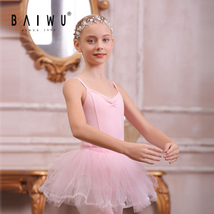 11524110 Baiwu <span class=keywords><strong>Gym</strong></span> <span class=keywords><strong>Justaucorps</strong></span> Bowknot Ballet Camisole <span class=keywords><strong>Justaucorps</strong></span> Stage Formation Danse Porter pour les Filles - Product Image 1