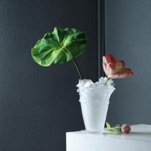 Vas teratai tenteram kristal Liuli cetakan daun mengambang desain meditasi Zen Dekor kuil potongan seni - Product Image 6