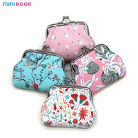 Porte-monnaie vintage Minibook en cuir véritable personnalisé, mini porte-monnaie mignon pour femme, enfant, étudiant, pochette à monnaie rétro avec boucle, cadeau