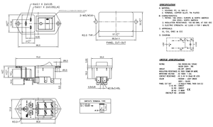 16a20a250vac IEC C20 kết nối ổ cắm đầu vào ổ cắm điện với 22*28mm màu xanh lá cây đèn Rocker chuyển đổi cho thiết bị thiết bị commputer - Product Image 6