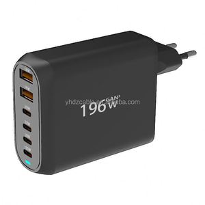 Portable 100W Charger 6-Port OPd Fast Wall <b>Adapter</b> 2A+4C <b>USB</b> <b>Type</b> <b>C</b> Quick Smartphone Laptop Charger Microphone Use EU Socket - Product Image 4