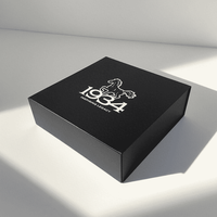 Cajas Rectangulares Plegables con Solapa Negra para Documentos, Velas, Joyería, Cosméticos