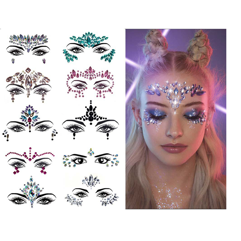 Face Gem Glitter Sticker Body Rhinestone