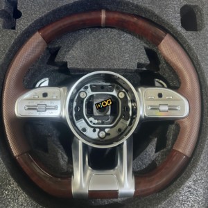 Volant personnalisé DOS pour <span class=keywords><strong>Mercedes</strong></span> en fibre de carbone, Benz AMG Classe S W221, Classe <span class=keywords><strong>E</strong></span> W212 W213, <span class=keywords><strong>CLA</strong></span> C117 <span class=keywords><strong>250</strong></span> C118 avec palettes de changement de vitesse - Product Image 5
