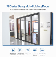 Portes pliantes en aluminium Eloyd à rupture de pont thermique, étanches, avec double vitrage trempé pour entrées de cours et villas