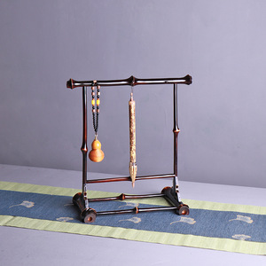 Bamboo Pen Holder Square Chinese Style Desk Storage Rack For Calligraphy Brushes Tea Table Ornaments - Product Image 2