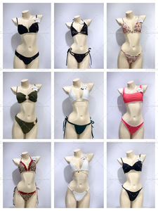 OEM/ODM özel adedi 50 parça artı boyutu renk engelleme sutyen Bikini kadınlar için ekose baskı mayo T-shirt Bikini seti - Product Image 6