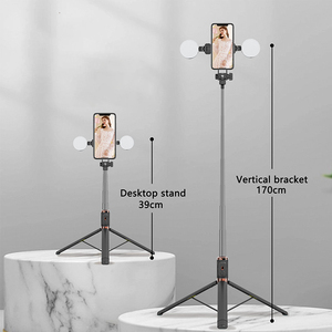 New 4 Trong 1 Ảnh Tự Sướng Thanh Với Ánh Sáng LED Và Điện Thoại Chủ Điều Khiển Không Dây 165 Cm Chiều Dài Linh Hoạt Ảnh Tự Sướng Thanh Cho Phát Trực Tiếp - Product Image 2