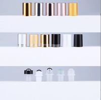Cosmétiques 5ml 10 ml 15ml ambre rouleau sur bouteilles pour huiles essentielles avec rouleau en acier inoxydable