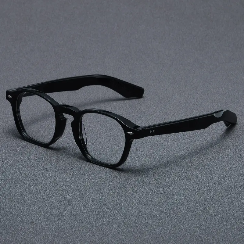 Özel Logo tasarımcı gözlük çerçeve gözlük lüks Retro moda kalın asetat gözlük Optica gözlük çerçevesi örnek