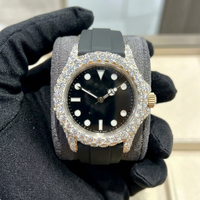 Reloj Analógico de Lujo para Hombre SHREYA DIAM, Automático, Mecánico, de Acero Inoxidable y Caucho, 41MM, 3BAR, Resistente al Agua, Cristal de Zafiro, con Fecha