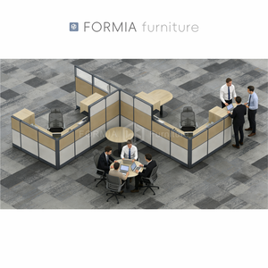 Moderne Büromöbel Call-Center-Kabine Arbeitsplatz-Tisch Bürotrennwand Computertisch Modulare 4-Personen-Arbeitsstation - Product Image 5