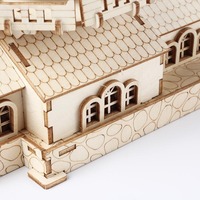 Rompecabezas de Madera 3D Personalizado, Modelo de Arquitectura Clásica, Artesanía en Madera Tallada a Mano, para Decoración de Mesa de Estudio