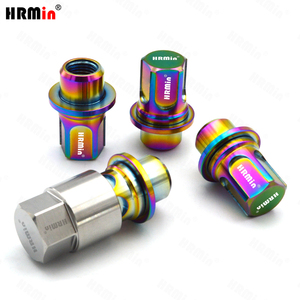 HRMin Nouvelle Écrou de Roue <span class=keywords><strong>Antivol</strong></span> Arc-en-ciel en Titane Grade 5 (10.9) M14*1.5*43.5mm pour Voitures de Course <span class=keywords><strong>Land</strong></span> <span class=keywords><strong>Rover</strong></span> - Product Image 3