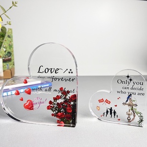 Acrylic hình trái tim khung hình với lòng biết ơn thông điệp cho Valentines ngày trang trí và các sự kiện bên - Product Image 4